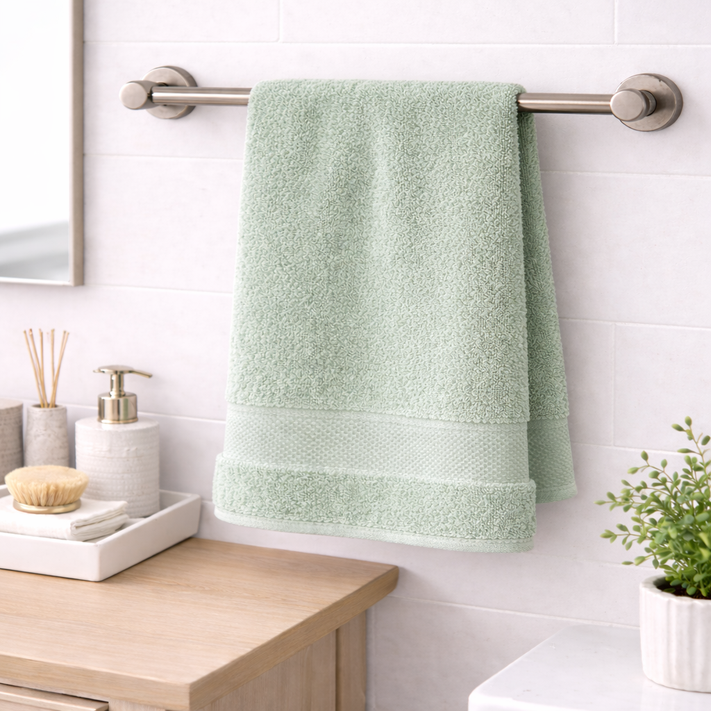 Light Green Premium Cotton Bath Towel