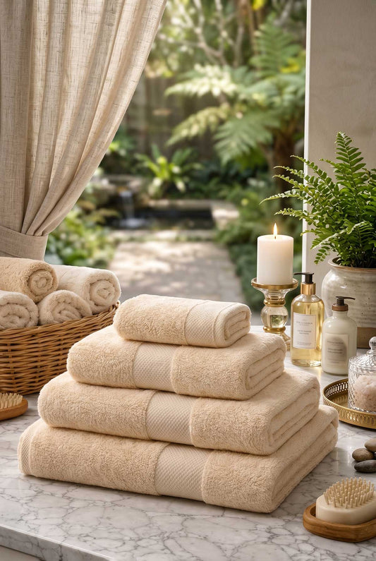 Cream Premium Cotton Bath Towel