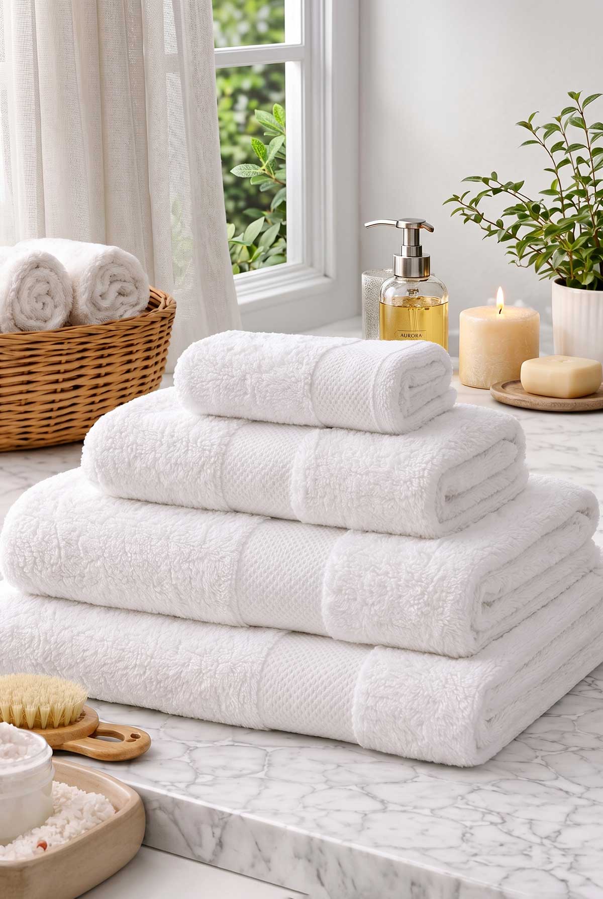 White Premium Cotton Bath Towel