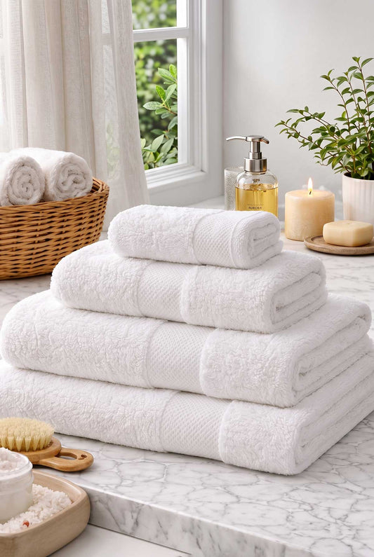 White Premium Cotton Bath Towel