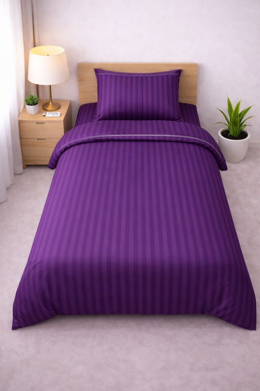 Single bed lining (striped) bedsheet