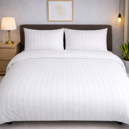Double Bed Lining Striped Bedsheet