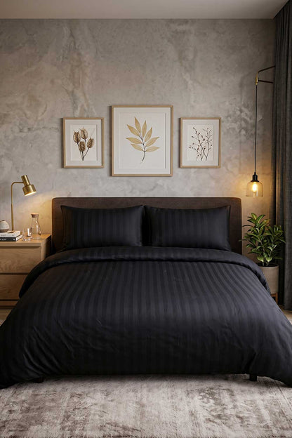 Double Bed Lining Striped Bedsheet