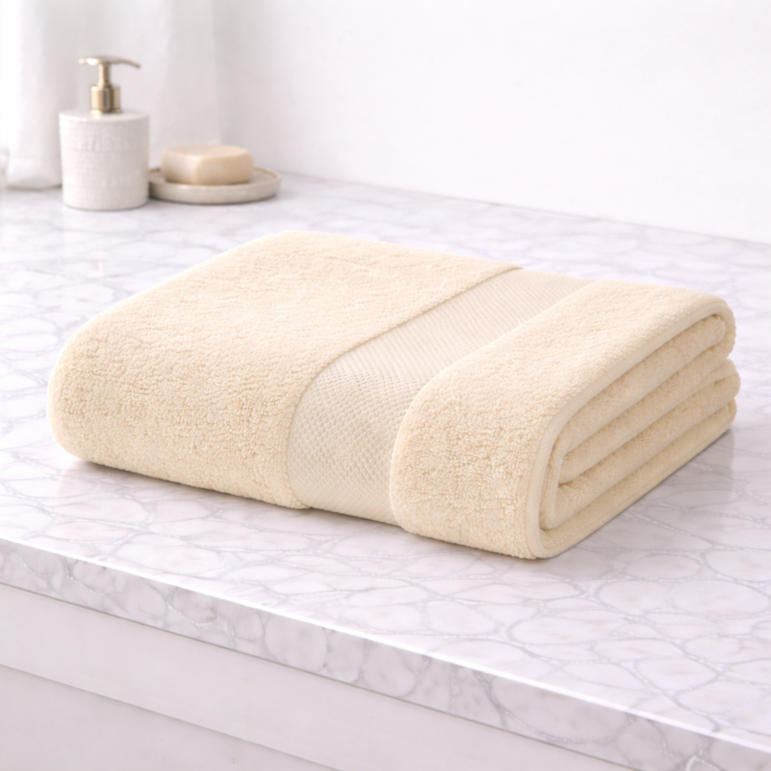 Cream Premium Cotton Bath Towel