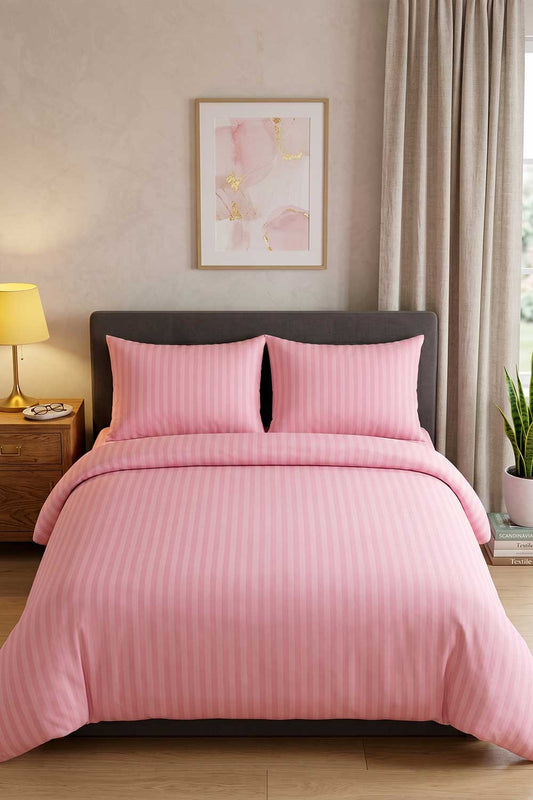 Double Bed Lining Striped Bedsheet