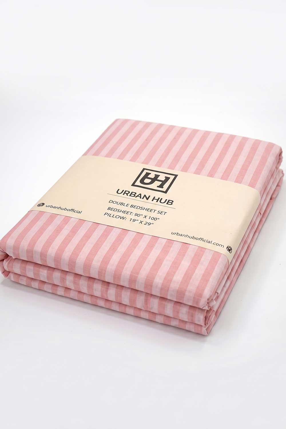 Double Bed Lining Striped Bedsheet