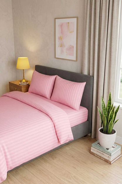 Double Bed Lining Striped Bedsheet